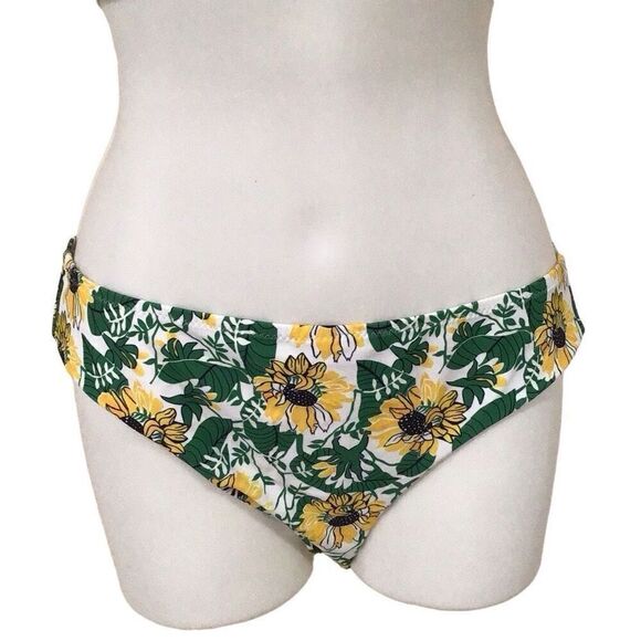 Swim, Swimwear Bikini, Tropical, size Large, White Top, Floral Bottom, Fully Lin - Picture 3 of 7